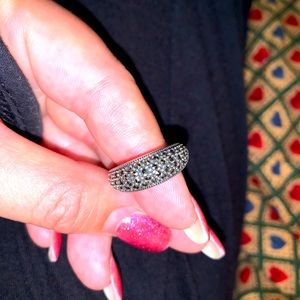 Sterling silver and marcasite Judith Jack ring.